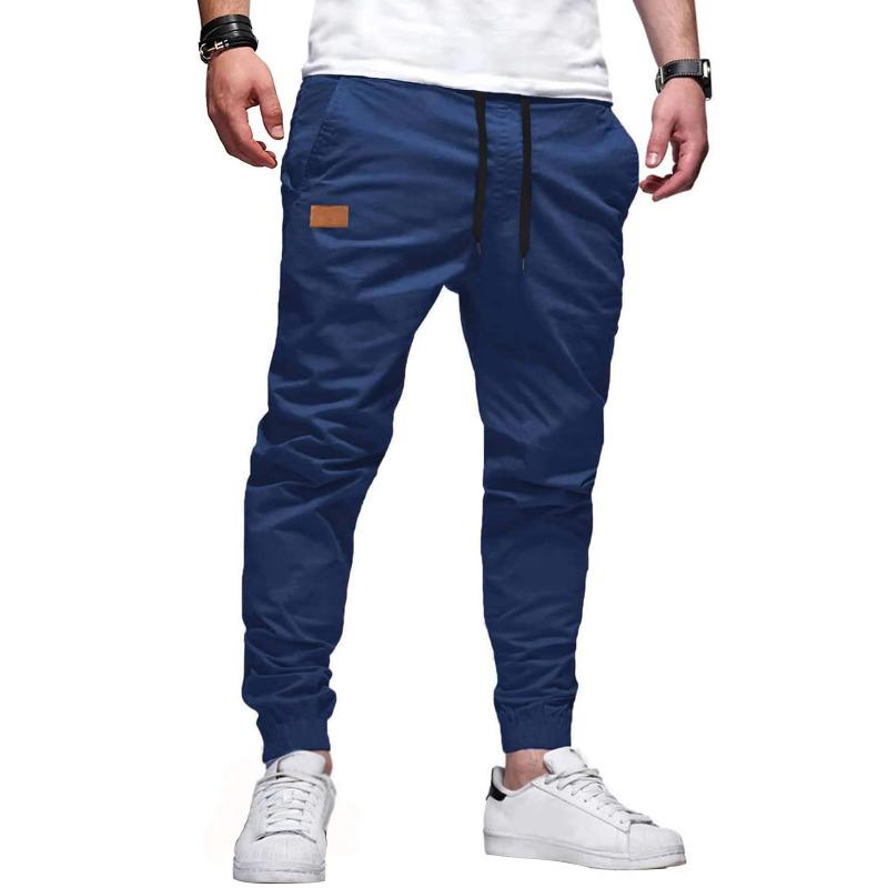 

New Casual Pants Men s Loose Straight Sweatpants Tethered Feet Long Pants XXXL темно-синий
