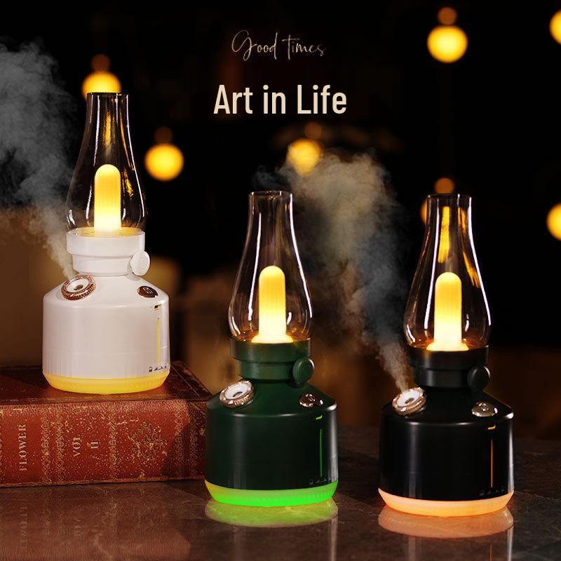 USB Time Lamp & Humidifier: LED Seven-Color Night Light, Creative Handheld Atmosphere Light for Outdoors