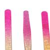 3pcs Nail Art Tweezer Stainless Steel Straight Bend Tips Manicure Rhinestone Nipper Gradient Color
