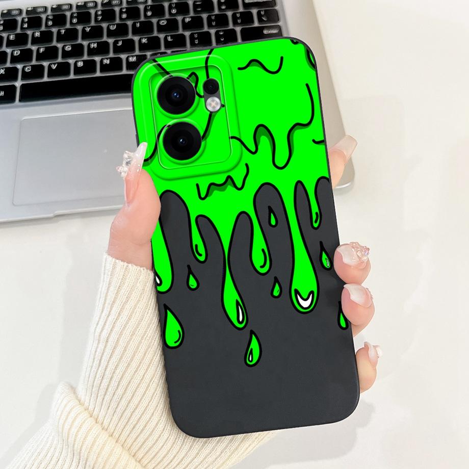 For Oppo Reno13 / Reno13F 4G 5G / Reno 13 Pro Phone Case Soft Smooth Silicone Capa Moon Night Artistic Marble Printed Back Cover