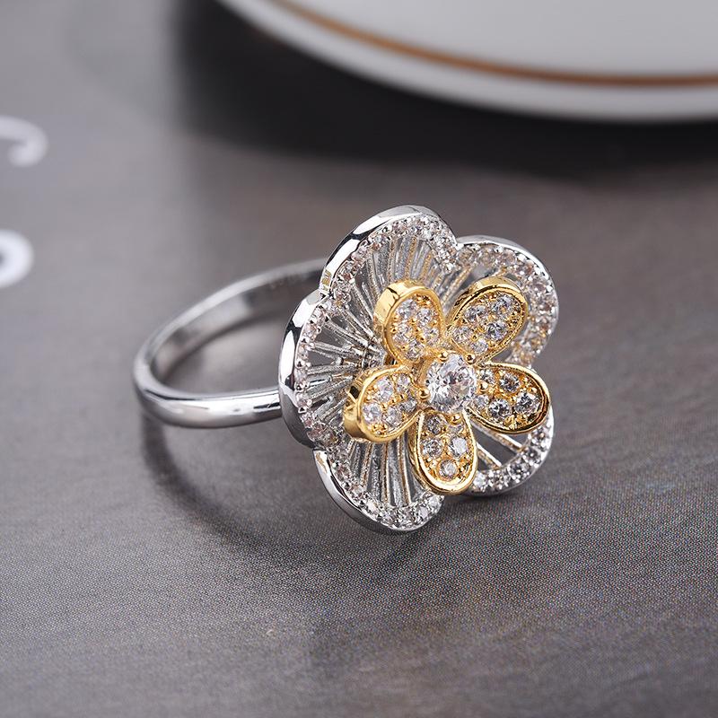 Meier Trendy rotating snowflake open ring - perfect gift for besties & girlfriends No. 7
