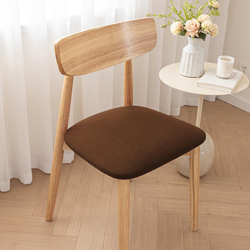 

Thickened Chair Cover Universal Solid Color Stool Developer Home Chair Cover Restaurant Slip-resistant Chair Covering All Seasons 45-52cm