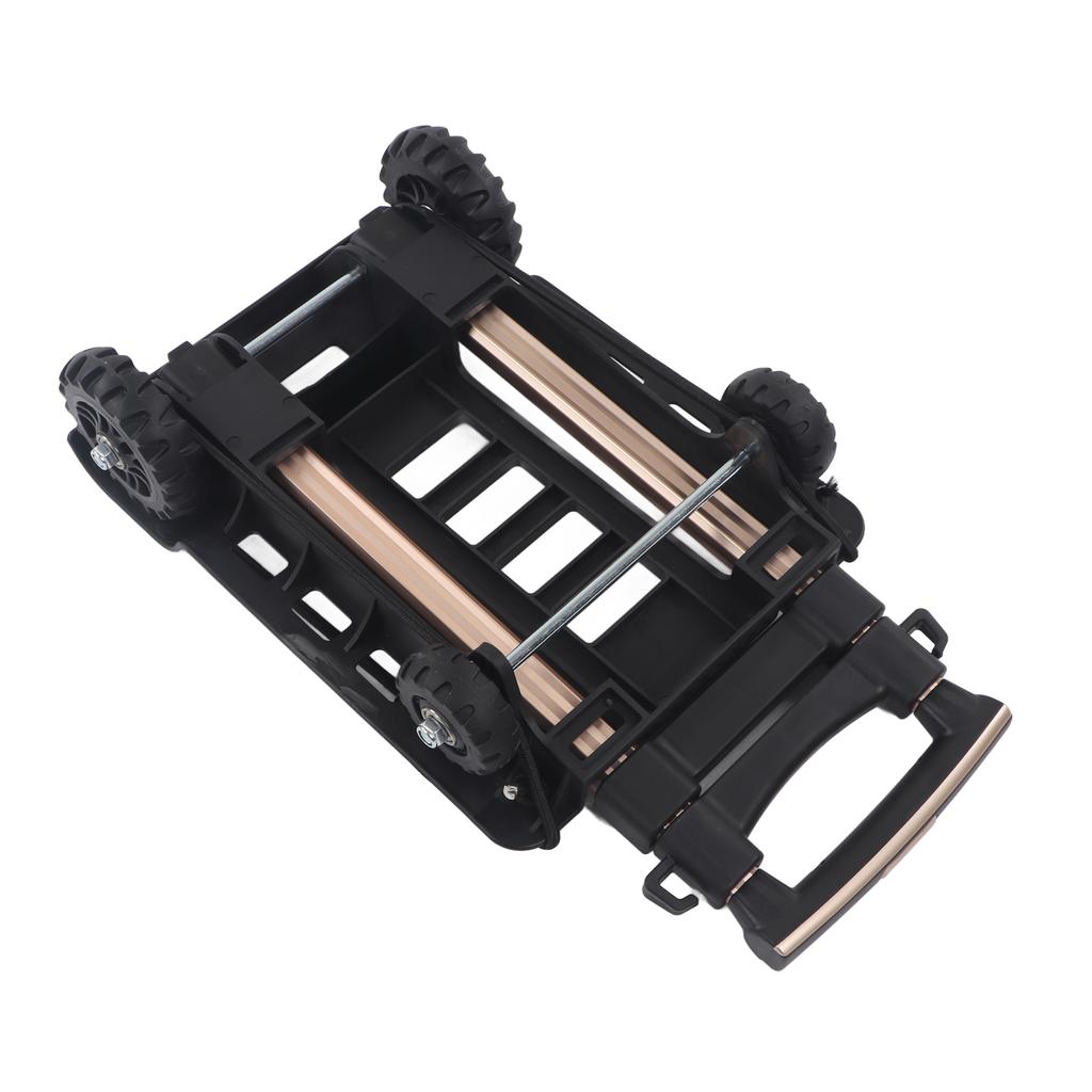 Carrinho de Mão Dobrável com 4 Rodas Silenciosas Carrinho de Puxar Ajustável para Bagagem Compras Capacidade de Carga 88lb