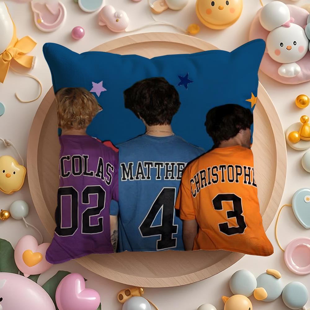 

SSturniolo Triplets singer Pillow Case Soft Plush Fabric DoubleSided Printed Cushion Cover Warm Winter Sofa Pillow Case 30x30cm
