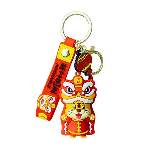 

Coollooda Брелок Талисман Тигр Креативный Брелок Год Тигра Украшение, Кукла, Сумка, Подвеска, Мелкие Аксессуары, Кукла, Брелок для Ключей Автомобиля Красный 10.4