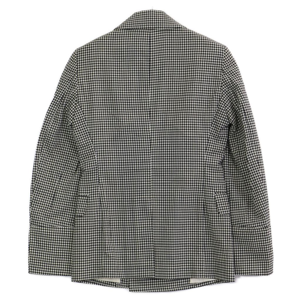 COMMEdesGARCONS HOMME PLUS PI-J045 Black x White Gold Check P Coat coat XS Black WhiteUsed