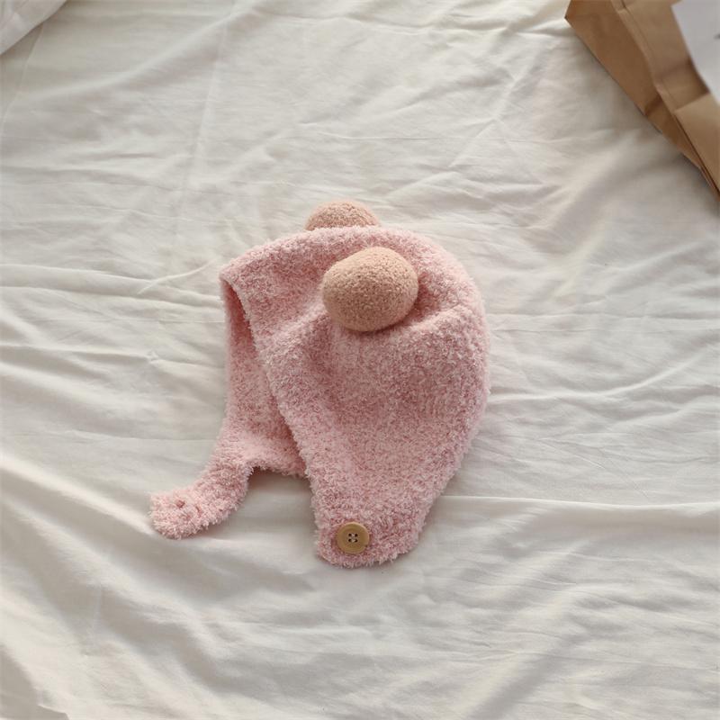 Warm Baby Hat Ear Protection Hats Ball Decoration Comfortable Kids Hats