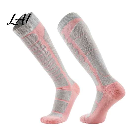 Cold Weather Hiking Socks Unisex Cotton Ski for Women Men Thermal Snowboard Socks Non Slip Cushioned Boot Men Cuff Winter Warm Skiing Snowboarding