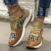 Fashion Leopard Print Wedge Sports Shoes for Women 2024 Fashion Platform Sneakers Woman Plus Size 43 Lightweight Ladies Walking Shoes
