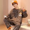 Cartoon Pajamas Men's Cotton Long-sleeved Spring and Autumn Men's Teen Homewear 2-Piece Pajamas Set Homewear Pijama Hombre