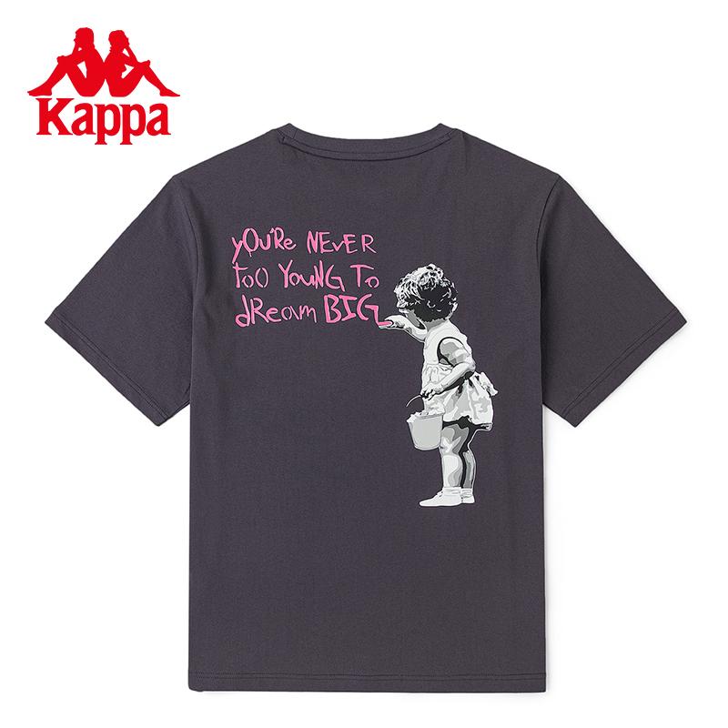 Kappa Short Sleeved Couple Sports T-shirt for Men and Women, Loose Casual Round Neck Half Sleeve Summer
