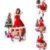 Christmas Costume Red Drooping Ear Rabbit Dress For Holiday Party Women