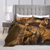 Cat Selfie with Santa Plush Blanket Kids Adult Flannel Bedding Throws For Couch Chair Soft Warm Custom Quality Bedspread