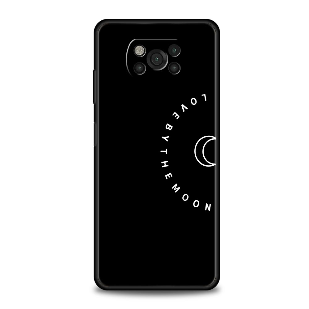 Couple Black and White Love Sun Moon For Xiaomi Poco X5 Pro Case For Poco X4 X3 NFC F5 F4 F3 GT M5 M4 5G M3 C51 C50 C55 Cover
