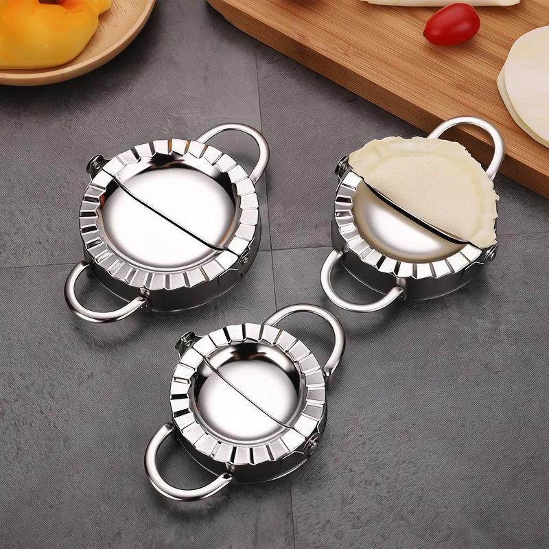 1PCS Stainless Steel Dumpling Mold Maker Kneading Clip Dumpling Skin Mold for Kitchen Household Small Tool