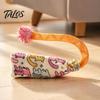 Funny Candy Shaped Cat Toys Mesh Tube Toy, Crinkle Plush Pouch with Tinsel Pom Pom, Quiet for Night Play Interactive Stretchable Toy Indoor