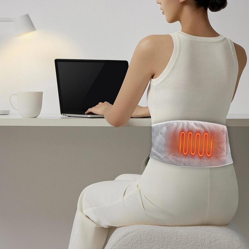 Electric Waist Belt Abdomen Heating Belt Hand Warmer Women Menstrual Relief Pain Uterus Warming Pad Therapy Waist Belt
