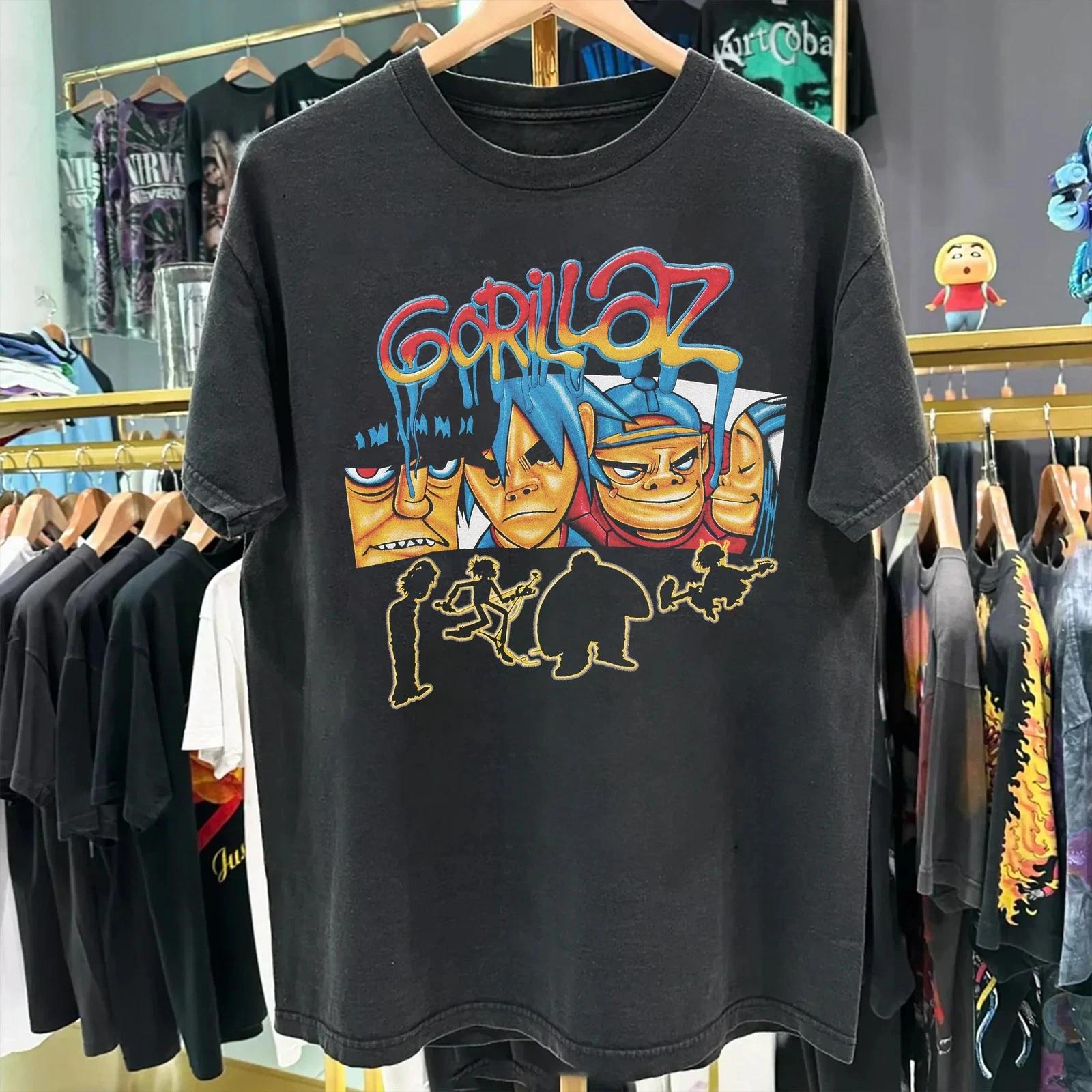 2000s Gorillaz Washed T-Shirt Black L 2XL