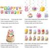 Cartoon Baozi Party Decor Set Squeeze Theme Cake Toppers New Birthday Banner Kits  For Boys Girls