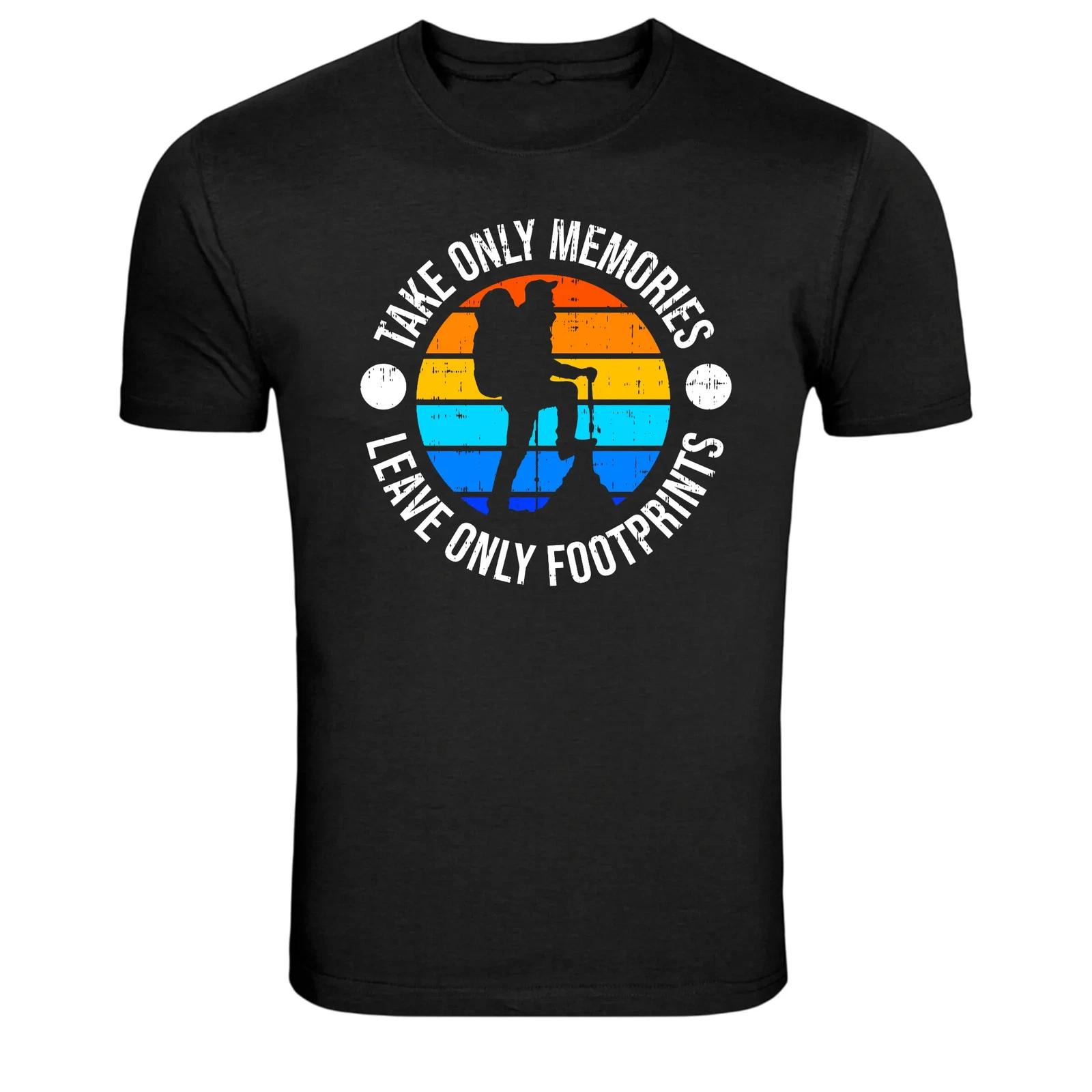 Take Only Memories Leave Only Footprints Hiking Graphic T-Shirt M