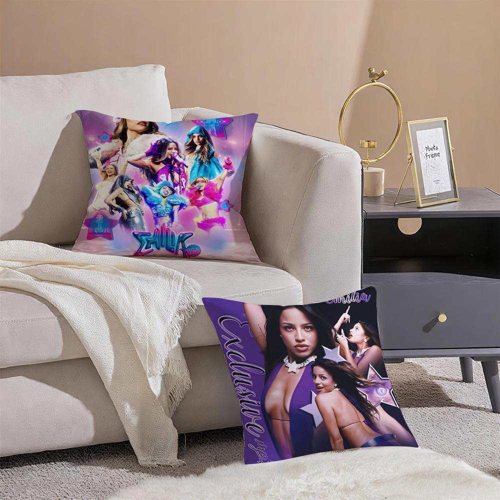 Singer EEmilia Mernes Cushion Cover Silky Short Plush Invisible Zipper Dustproof Sofa Pillow Case for Home Decor