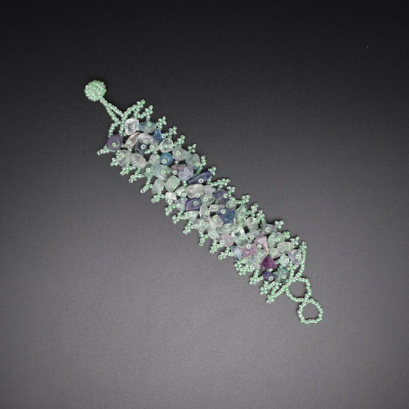 Handmade Bohemian Ethnic Style Beaded Bracelet With Natural Stone Chips Hollow Seed Beads Women Men