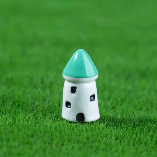 2 Pcs Mini Windmill Lighthouse Figurine Tiny Lighthouse Resin Model for Micro Landscape DIY Dollhouse Accessories Bonsai Planter Pots Crafts