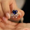 Xiaohongshu hot-selling new models, sweet wind crown heart-shaped women's ring, niche wedding bride ring women