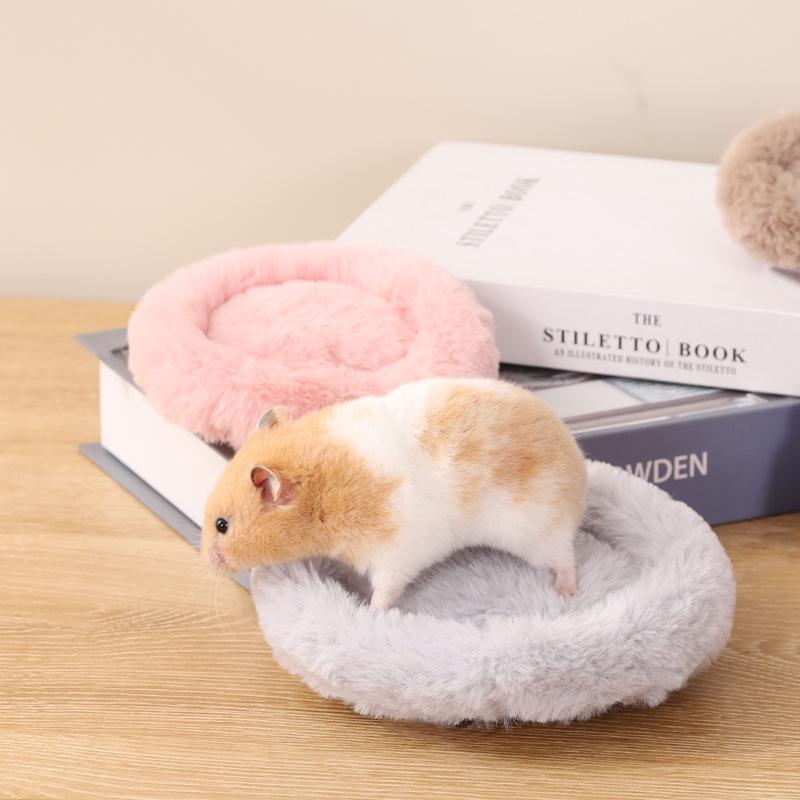 Atmungsaktives rundes Nestkissen für Hamster, Chinchillas, Gleithörnchen und Farbratten - Tiefschlaf-Baumwollkissen für Kleintiere