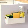 Plastic Storage Rack Adhesive Kitchen Organizer Multifunctional Wall Mounted Storage Box  Bathroom