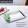 Langxi Stainless Steel Commercial Square Serving Tray