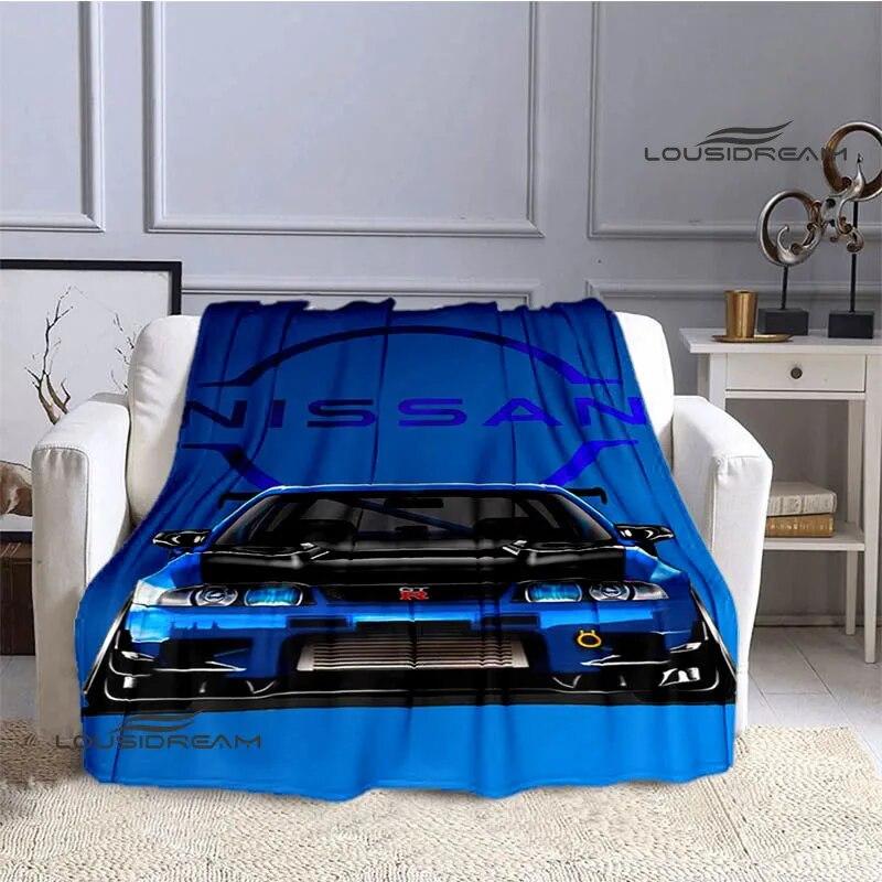 GTR Racing Retro Printed Blankets Warm Blanket Soft and Comfortable Home Travel Bed Blanket Picnic Blanket Birthday Gift