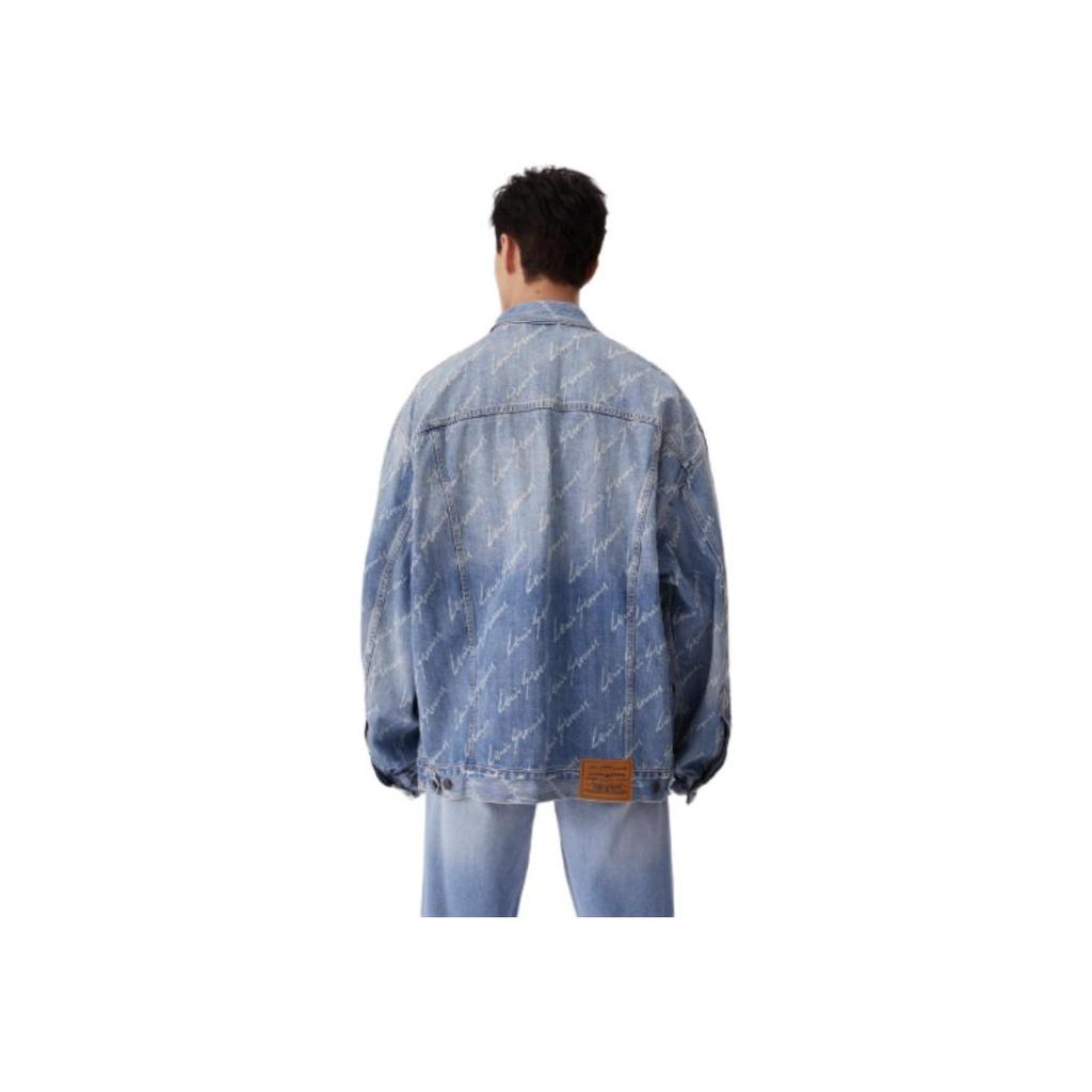 Levis Loose Soft Collared Single-Breasted Long Sleeve Denim Jacket Men Jackets Light-Blue 0016Y-0005