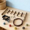 ABBP-Bird Swing Ladder Flexible Interactive Wooden Cage Perch Bird Playground Swing Hammock For Lovebirds Goldens
