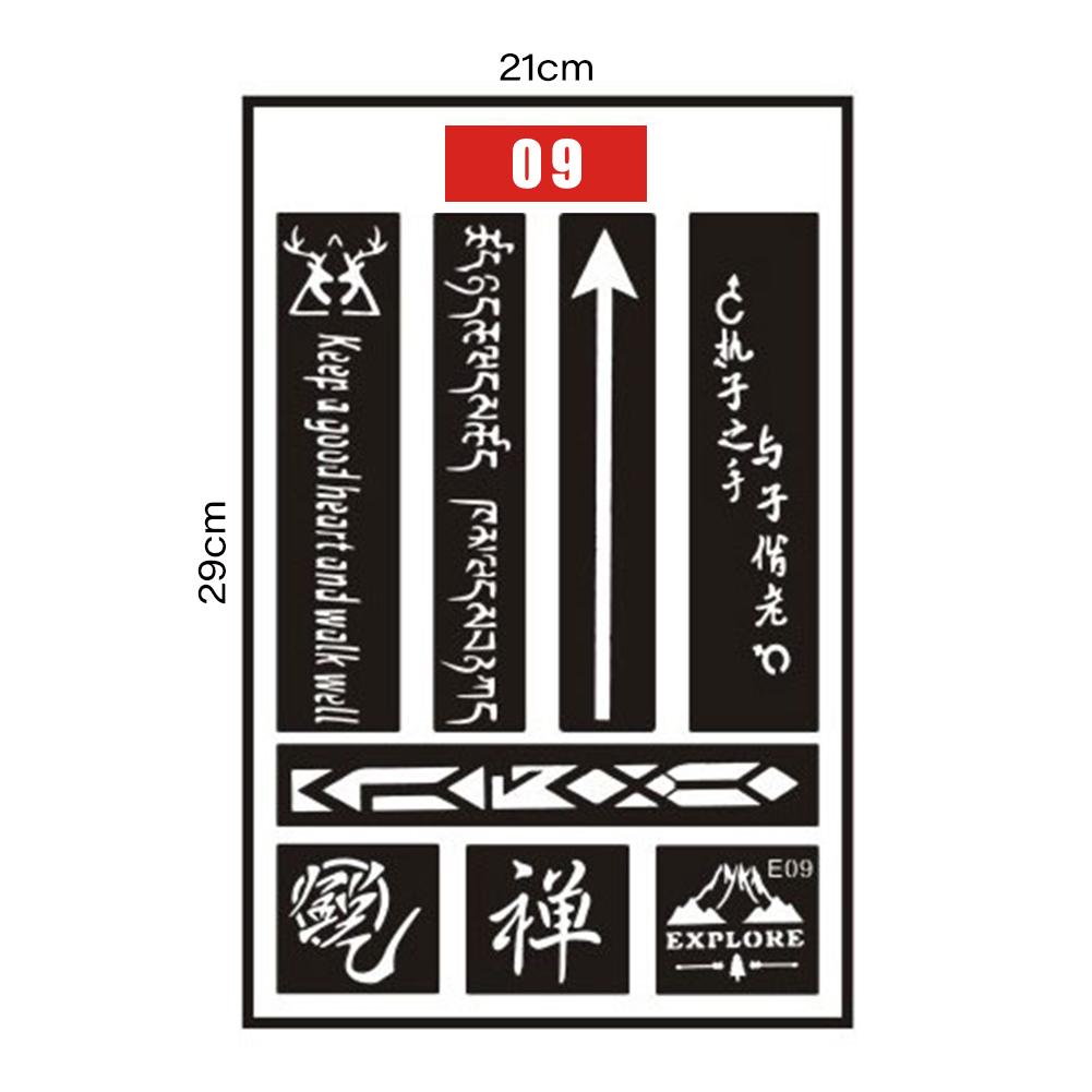 Model mic de tatuaj cu jet de cerneală Șablon gol Șablon de tatuaj auto-adeziv Tatuaj temporar de artă corporală pentru femei bărbați