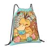 Custom P-Psyducks Drawstring Backpack Sports Gym Bag for Women Men Cartoon Shopping Sackpack