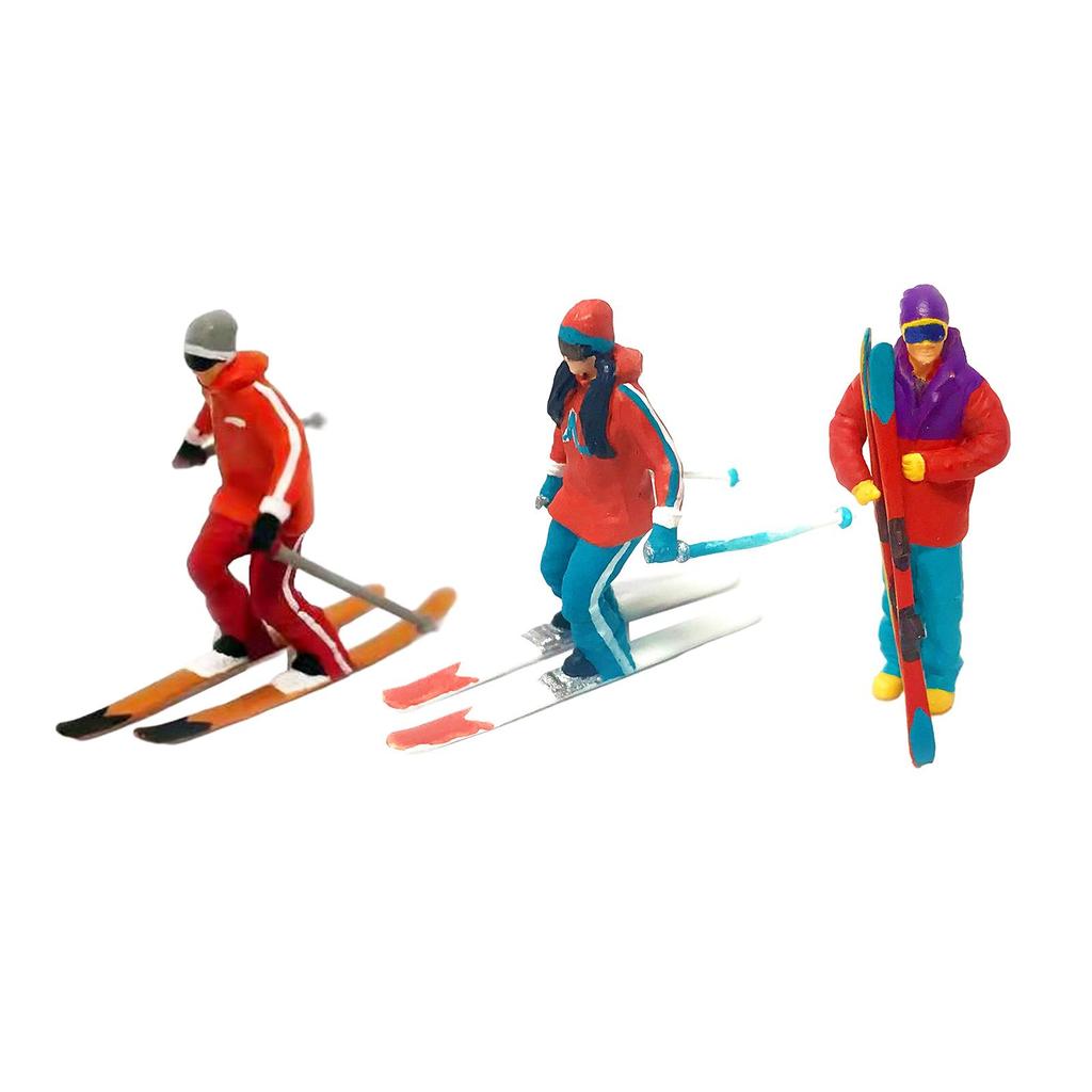 Model Skiing Figures Ornament Wheel