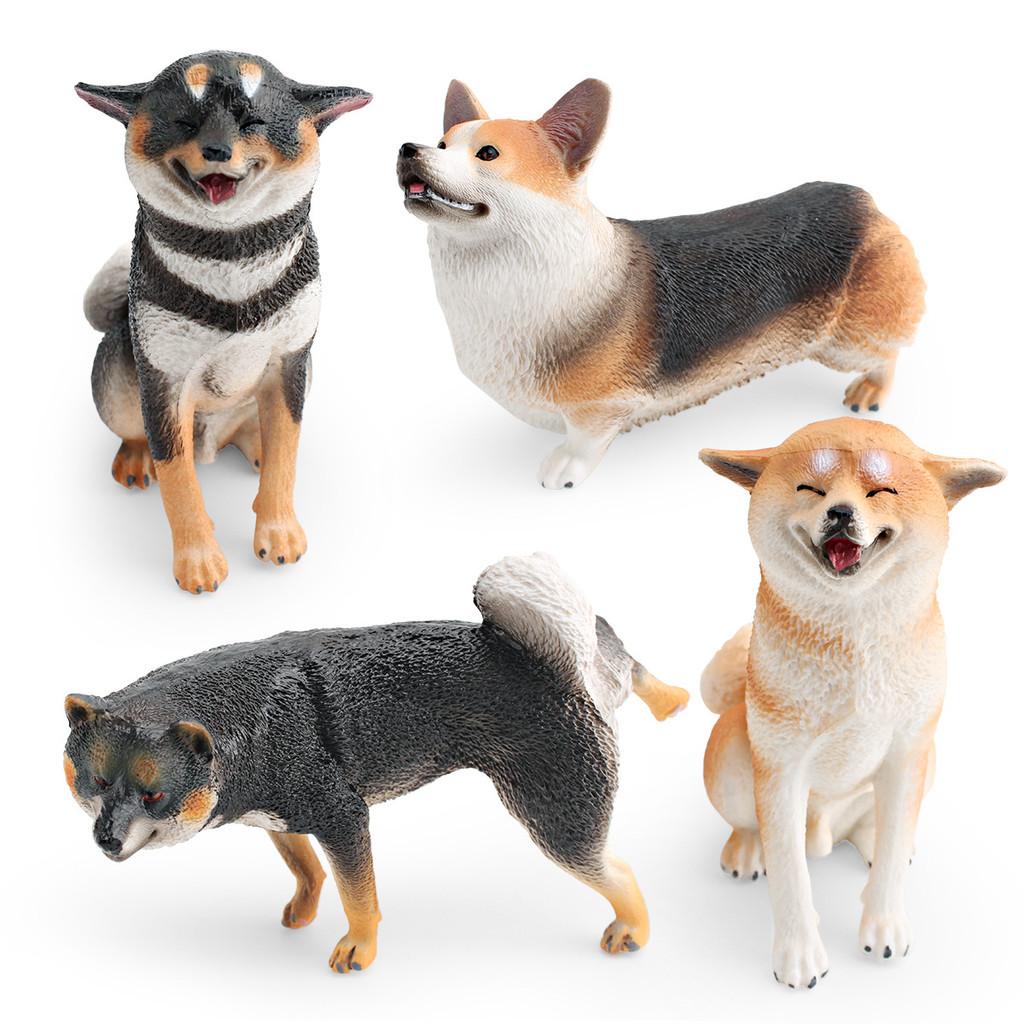 Pvc Pet Dog Animal Model Figurine For Kids Learning Corgi And Shiba Inu Static Decor