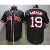 Embroidered Boston Red Sox Baseball Jacket Anthony 19 Black Premium Quality Sportswear Fans Casual Wear
