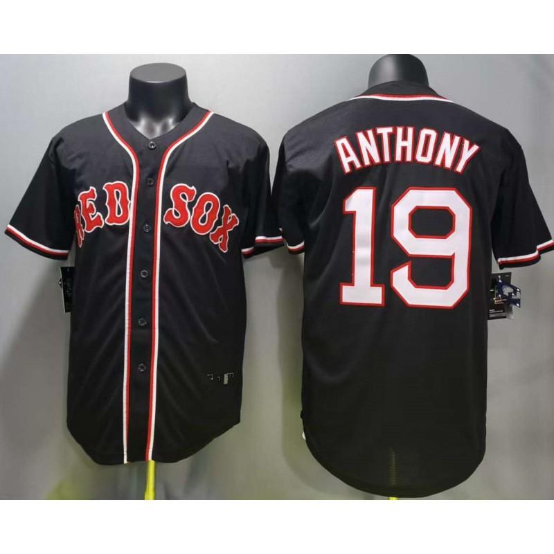 Embroidered Boston Red Sox Baseball Jacket Anthony 19 Black Premium Quality Sportswear Fans Casual Wear