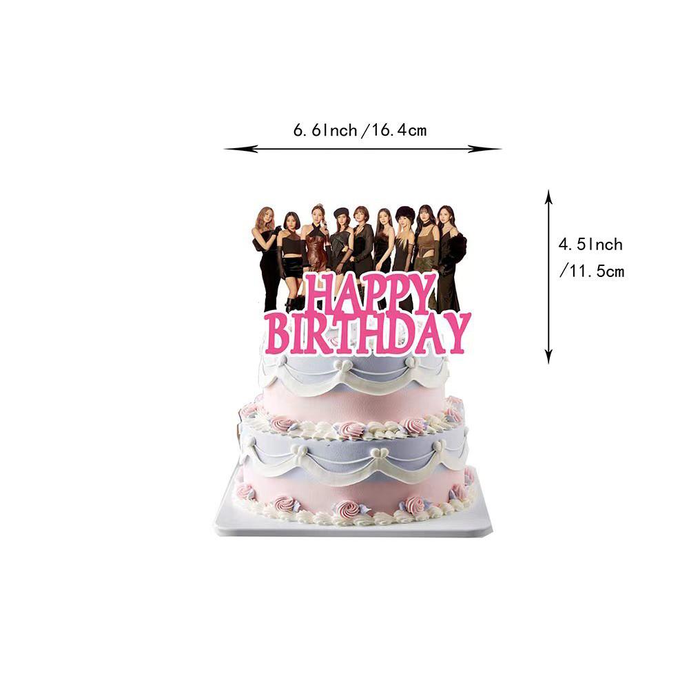 36Pcs Twice Singer Party Supplies Including A Banner, Cake Toppers, Balloons