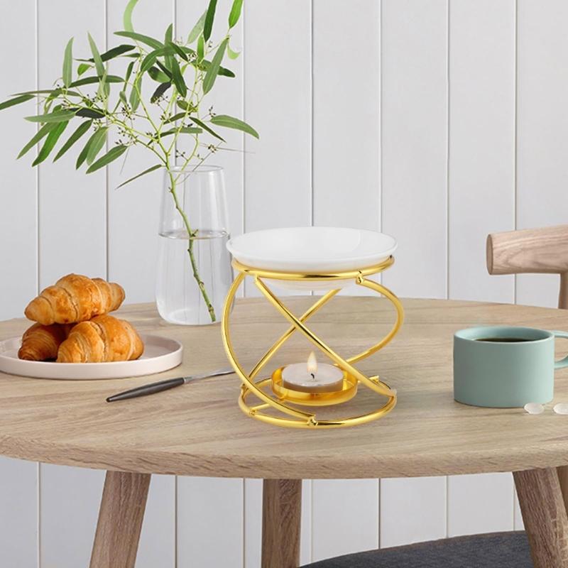 Dekorative Keramik Ätherisches Öl Brenner Aromatherapie Duftdiffusor Teelichthalter Ständer für Meditationsraum