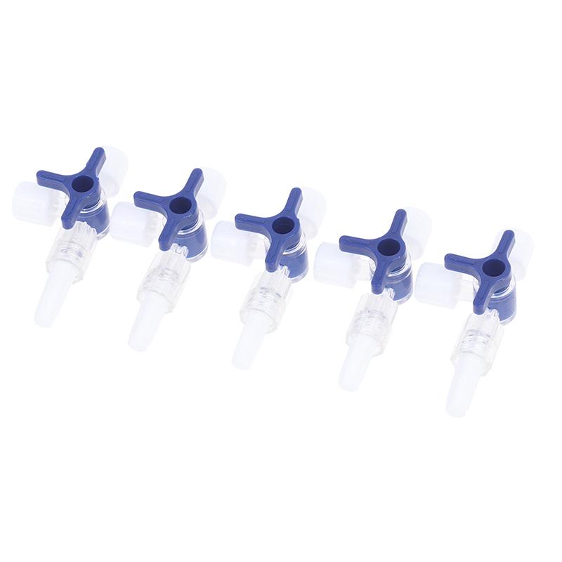 5Pcs Three Way Stop Cock Lock Adapter 3 Way Stopcock T-Connector Extension Tube