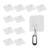 PAVIKE Wall Hanging Hook (10 Pieces) Clear Adhesive Hook, Adhesive Hook, Transparent Hook, Strong Adhesion, No Scratching, No Glue Remaining,