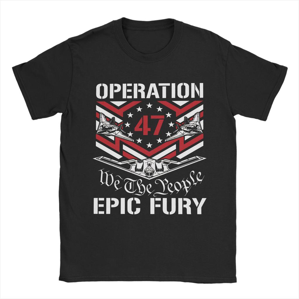 T-shirt Opération Fureur Épique pour Unisexe Coton Pur Nouveauté T-shirts Col Rond T-shirts Manches Courtes Vêtements Uniques
