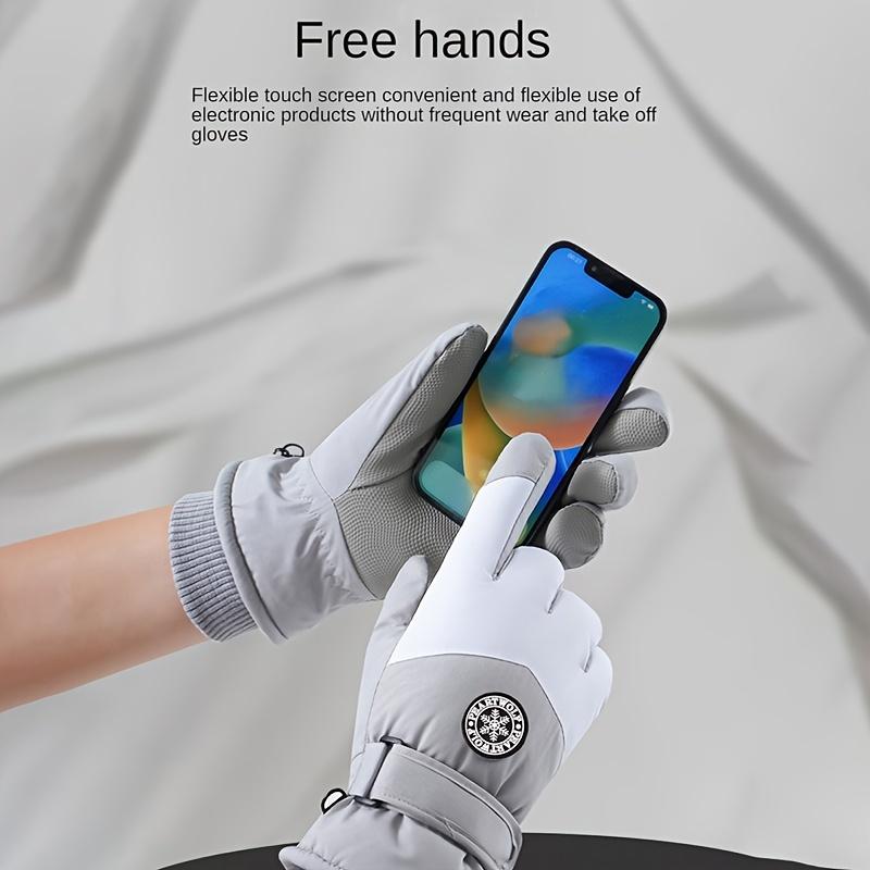Autumn and Winter Gloves for Women, Fashionable Design with Touchscreen Compatibility, Thickened Lined Windproof Cold-Proof Warm Gloves