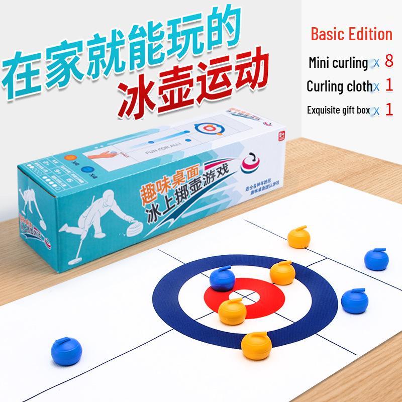 Gioco da Tavolo Curling: Battaglia Indoor per Due Giocatori per Divertimento e Apprendimento Genitore-Figlio