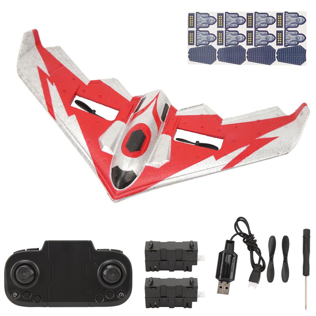 RC Plane Kit Glider Remote Control Airplane EPP Foam Aircraft with LED Light for Beginners Adults Kids