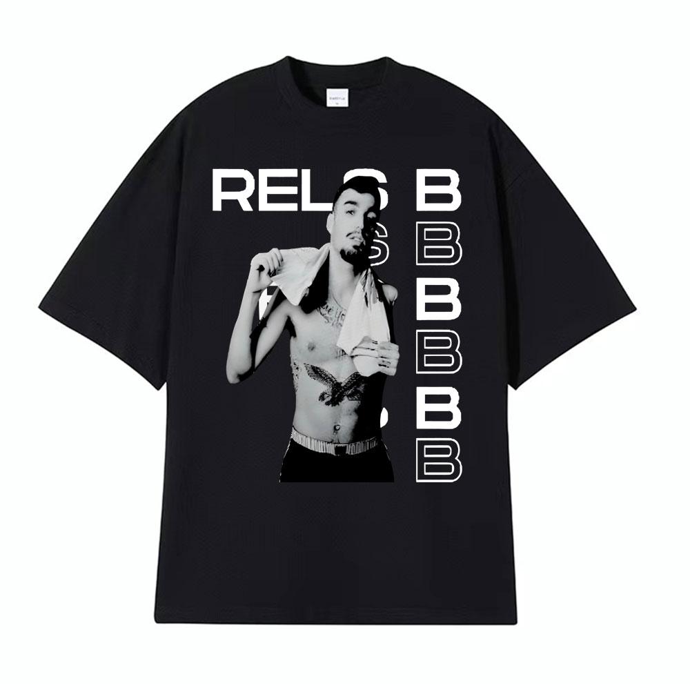 Rapper RELS B Skinny Flakk 2025 Tour Tshirt Men Clothing Fashion Hip Hop Punk Street Tshirts Unisex High Quality Cotton T Shirt