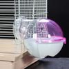 Acryl Kleintierkäfig Externes Badezimmer Toilette Haus für Hamster Meerschweinchen Baden Rosa